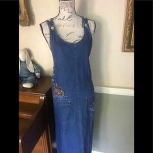 Vintage Denim Noah’s Ark Cotton Sleeveless Jumper Dress M‼️FINAL SALE